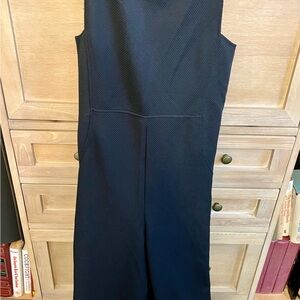 Zara Textured Black Jumpsuit